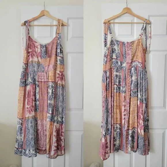 Lane bryant Sweetheart-Neck Tie-Shoulder Midi Dress 18 NWT - Picture 3 of 11